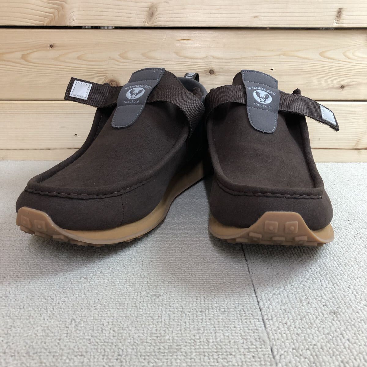 (37)SETAGAYA BASE ベルクロ モカシンシューズ 28cm スウェード ブラウン 世田谷ベース シューズ 97スニーカー マジックテープ 37960982472