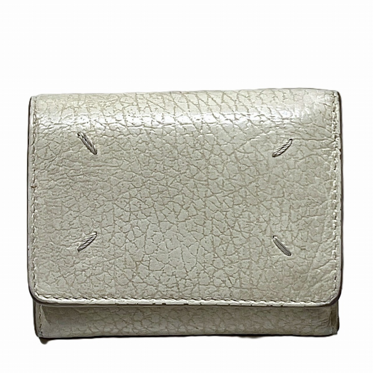 メゾンマルジェラ 三つ折り財布 ZIP COMPACT TRI FOLD WALLET レザー SA3UI0010 中古☆0335