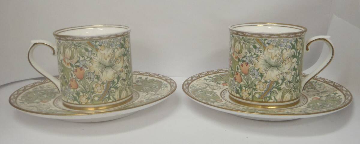 ▲▽82863　ニッコー VICTORIA＆ALBERT NIKKO COMPANY ゴールデンリリー 2107 カップ＆ソーサー 2客セット△▼