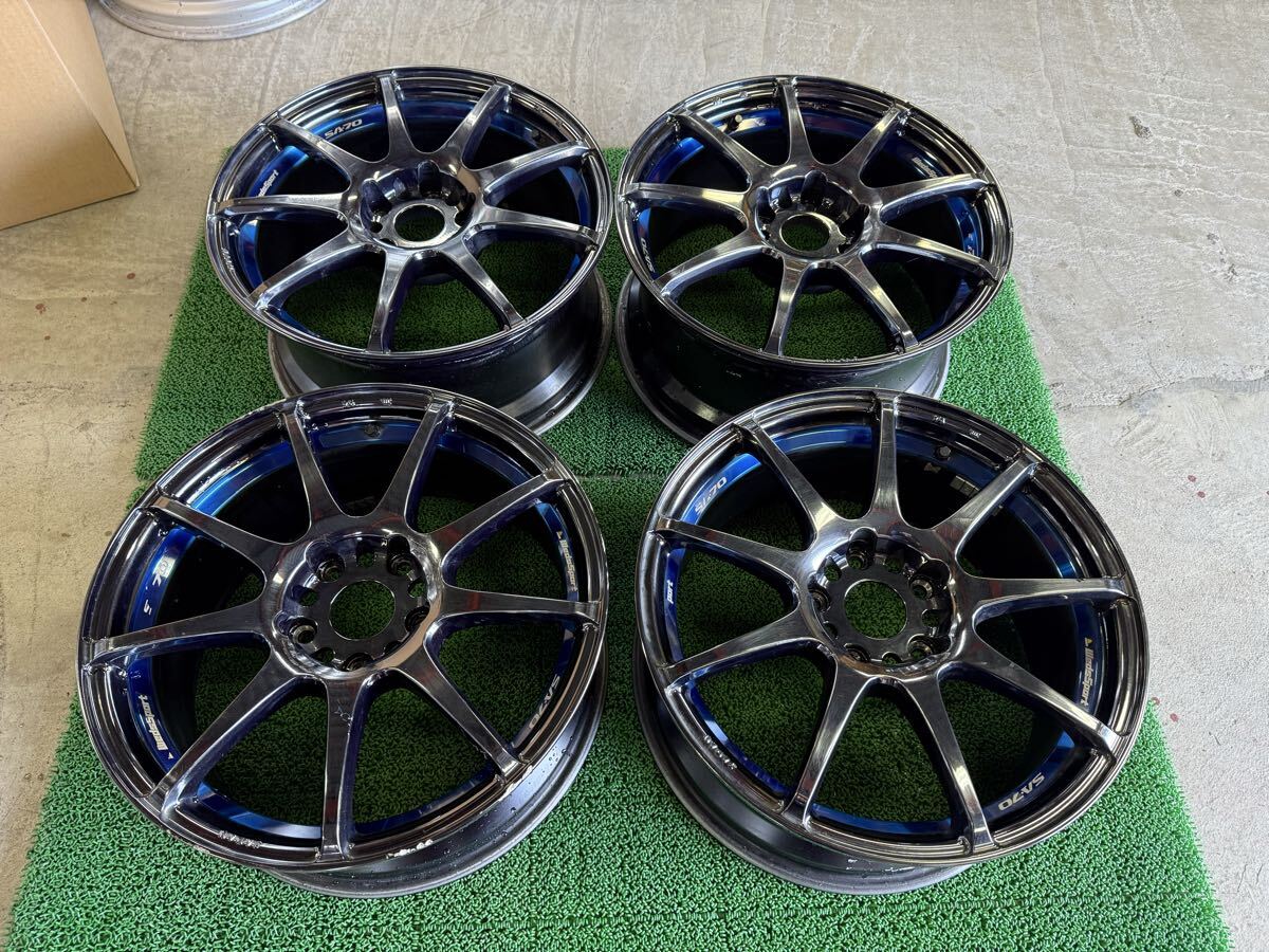 WEDS SPORT SA-70 17インチ　17×7.5J ET+43 8J ET+42 PCD114.3 5穴 4本 ウェッズ スポーツ SA70 アルミホイール 