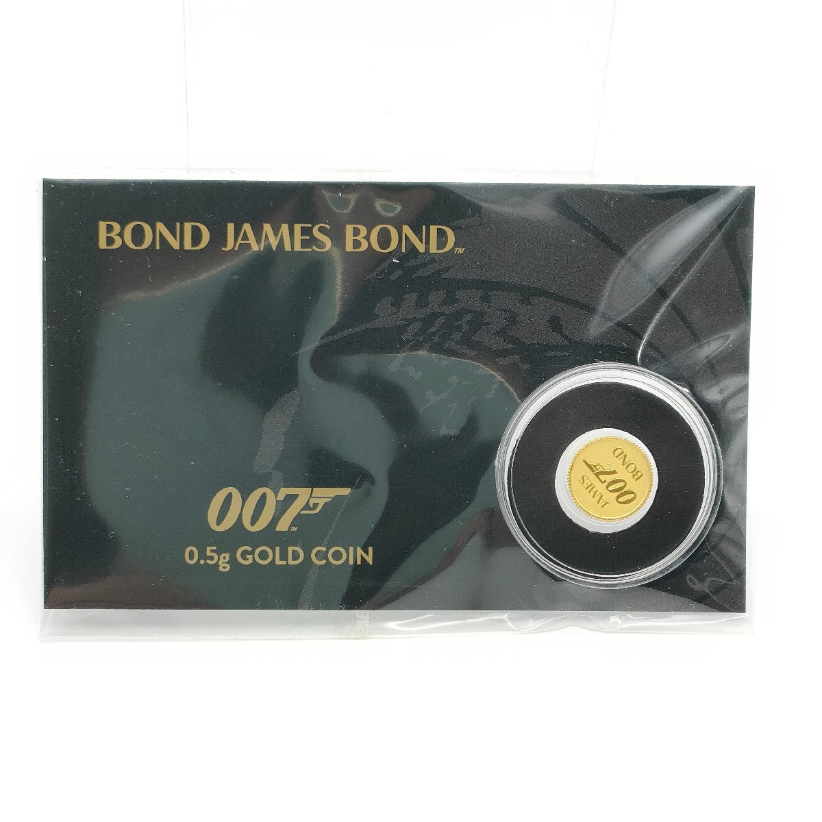 ジェームズ ボンド 007 金貨 コイン 純金 コイン ゴールド 2020 007 0.5g カード BOND JAMES BOND エリザベス 貨幣 S1682