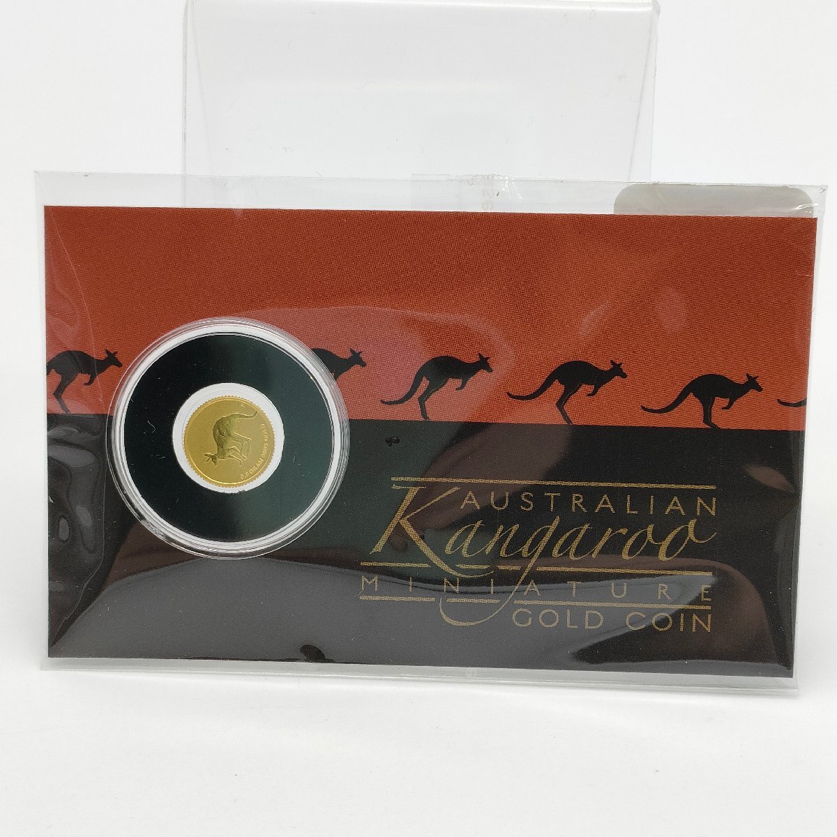 オーストラリア カンガルー ミニチュア ゴールド コイン 金貨 純金コイン ゴールド 2019 0.5g カード カンガルー エリザベス 貨幣 S1706