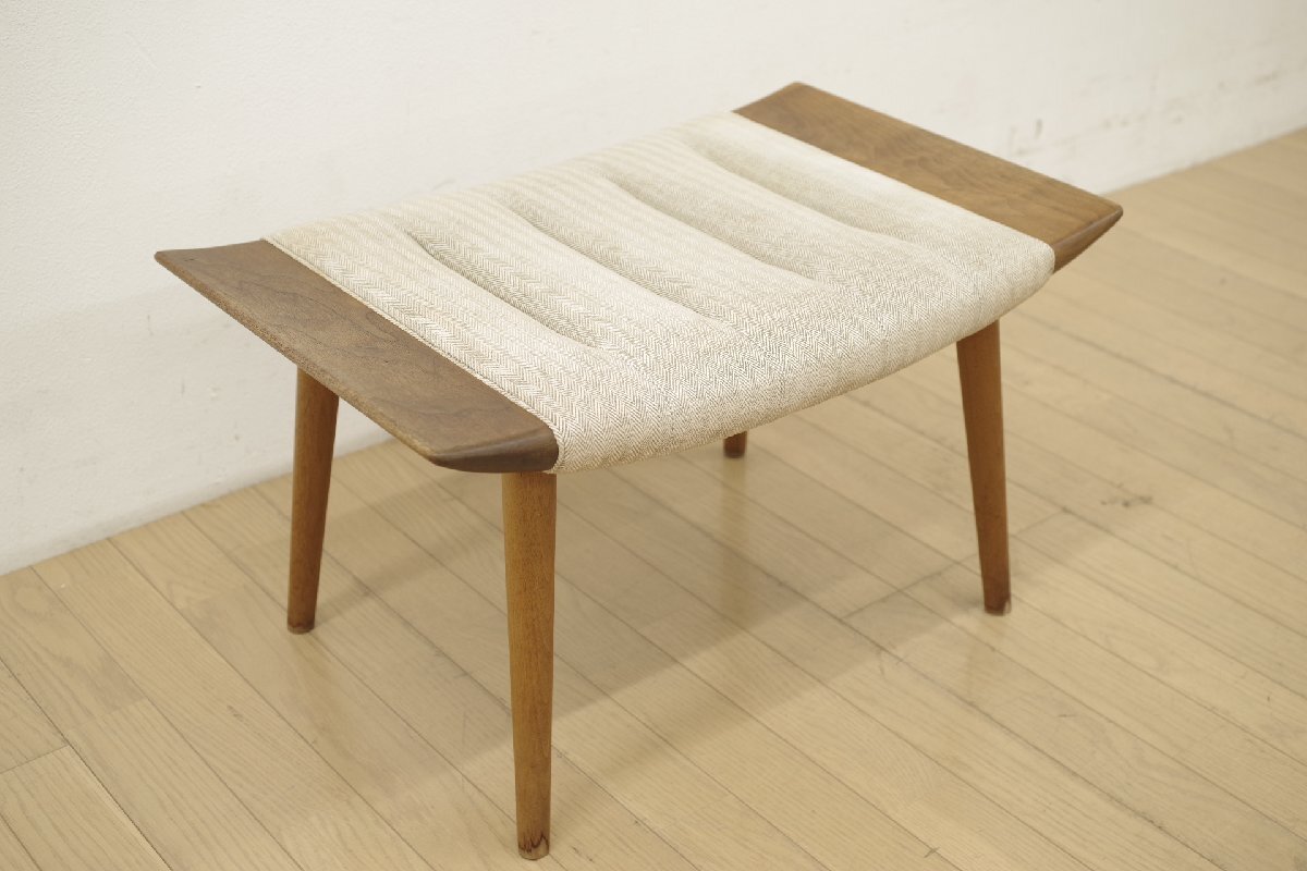 Ritzwell リッツウェル RIVAGE リヴァージュ ウォールナット無垢材 オットマン スツール 定価14万～