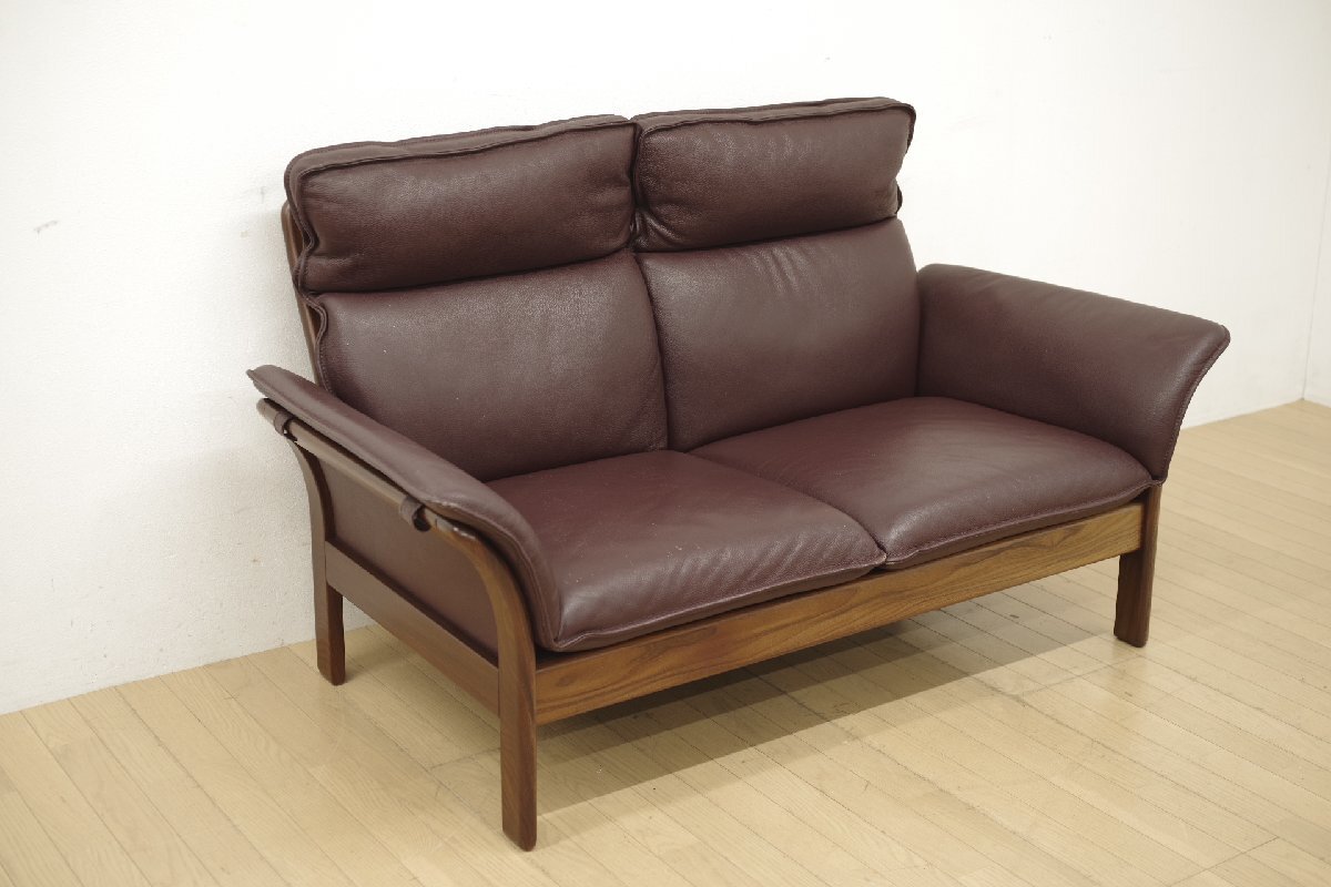 erpo エルポ ER-01 2人掛けソファ 2Pソファ 総本革 レザー 長椅子 リビング ロビー 待合 モダン フランスベッド取扱