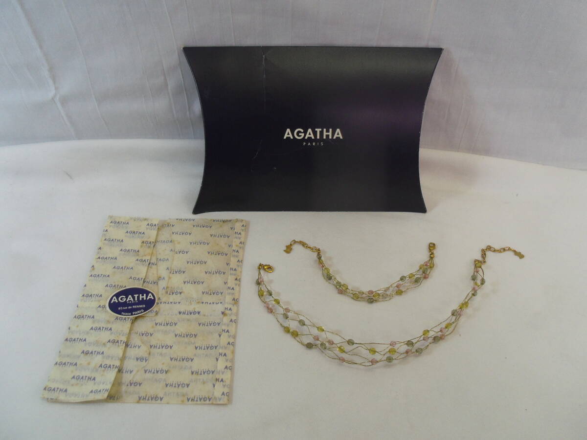 I54◇AGATHA アガタ◇ネックレス＆ブレスレット◇アクセサリー レディース 2点セット◇
