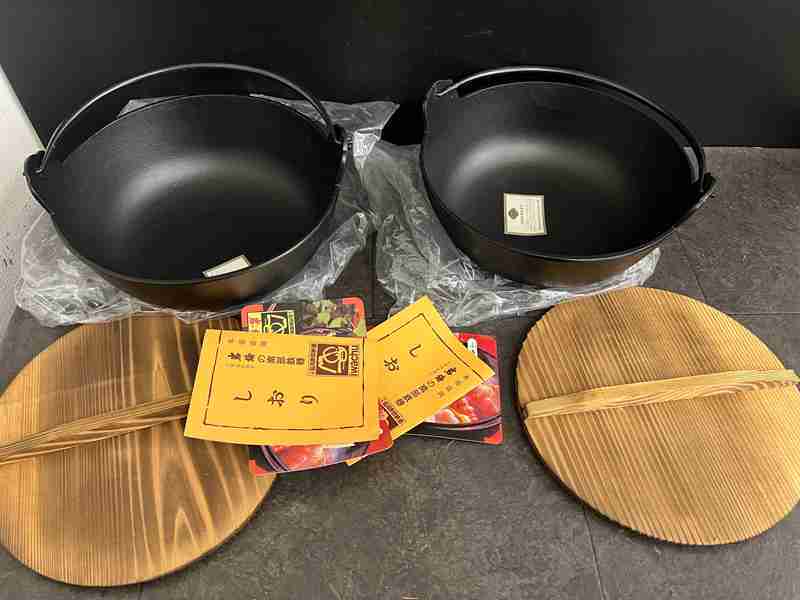 CT13082　本場　盛岡岩鋳　ふる里鍋　深型23cm　未使用品　2点まとめ