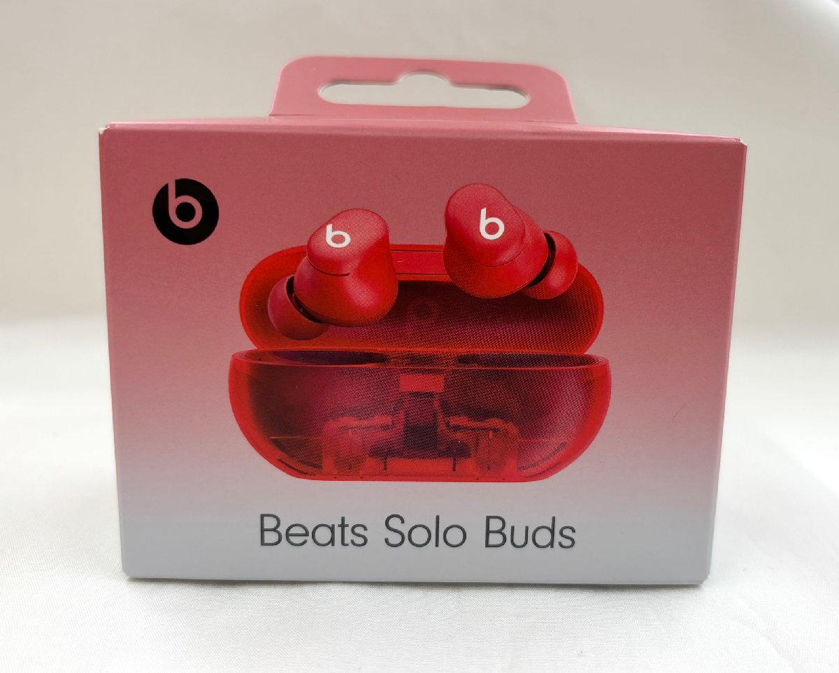 未使用品 Beats/ビーツ Beats Solo Buds ワイヤレスイヤホン A3150/A3151/A3152 Bluetooth トランスペアレントレッド iOSとAndroidに対応