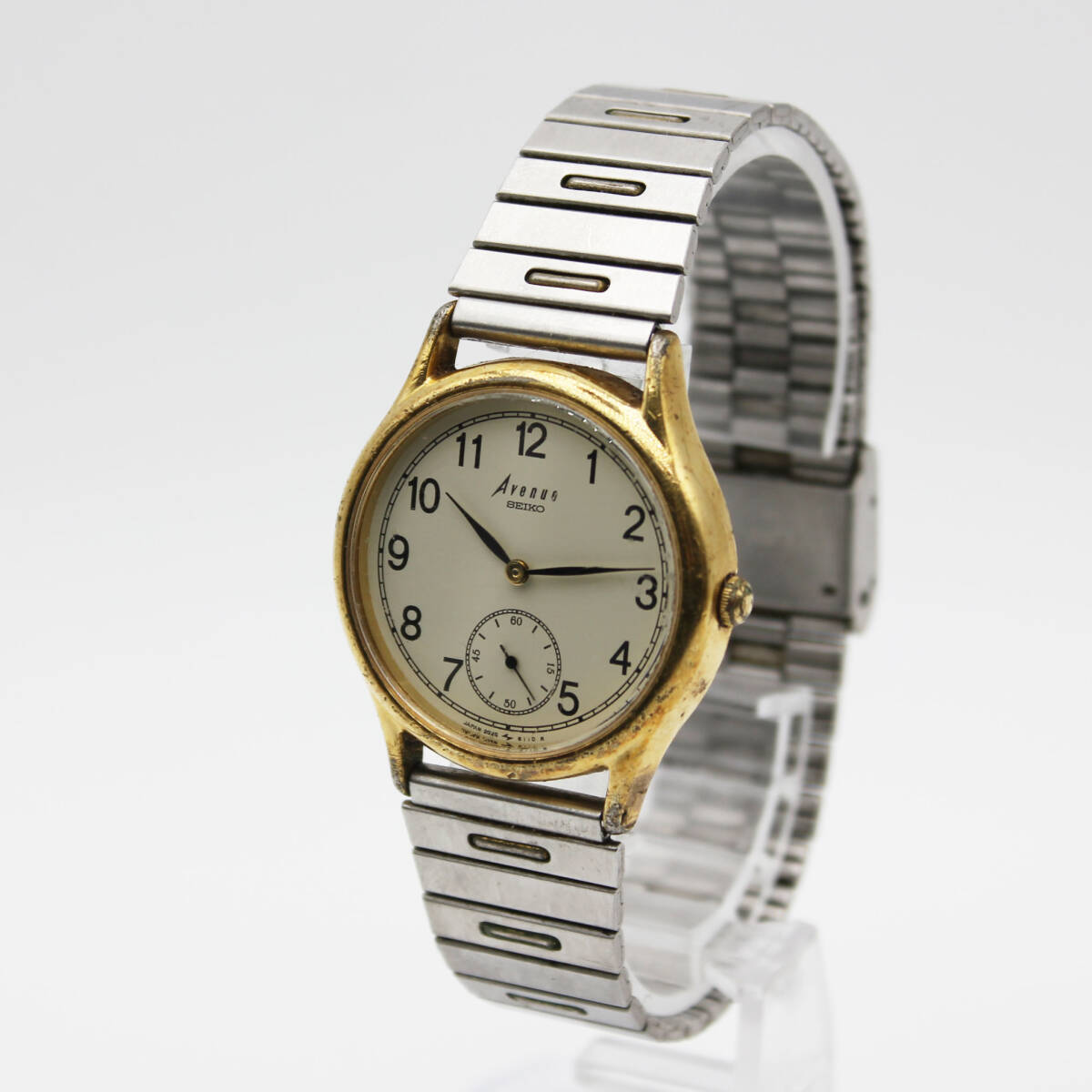 W260130-06 SEIKO Avenue セイコー アベニュー 2628-6090 メンズ腕時計 クォーツ スモセコ ジャンク 文字盤アイボリー ラウンド ゴールド