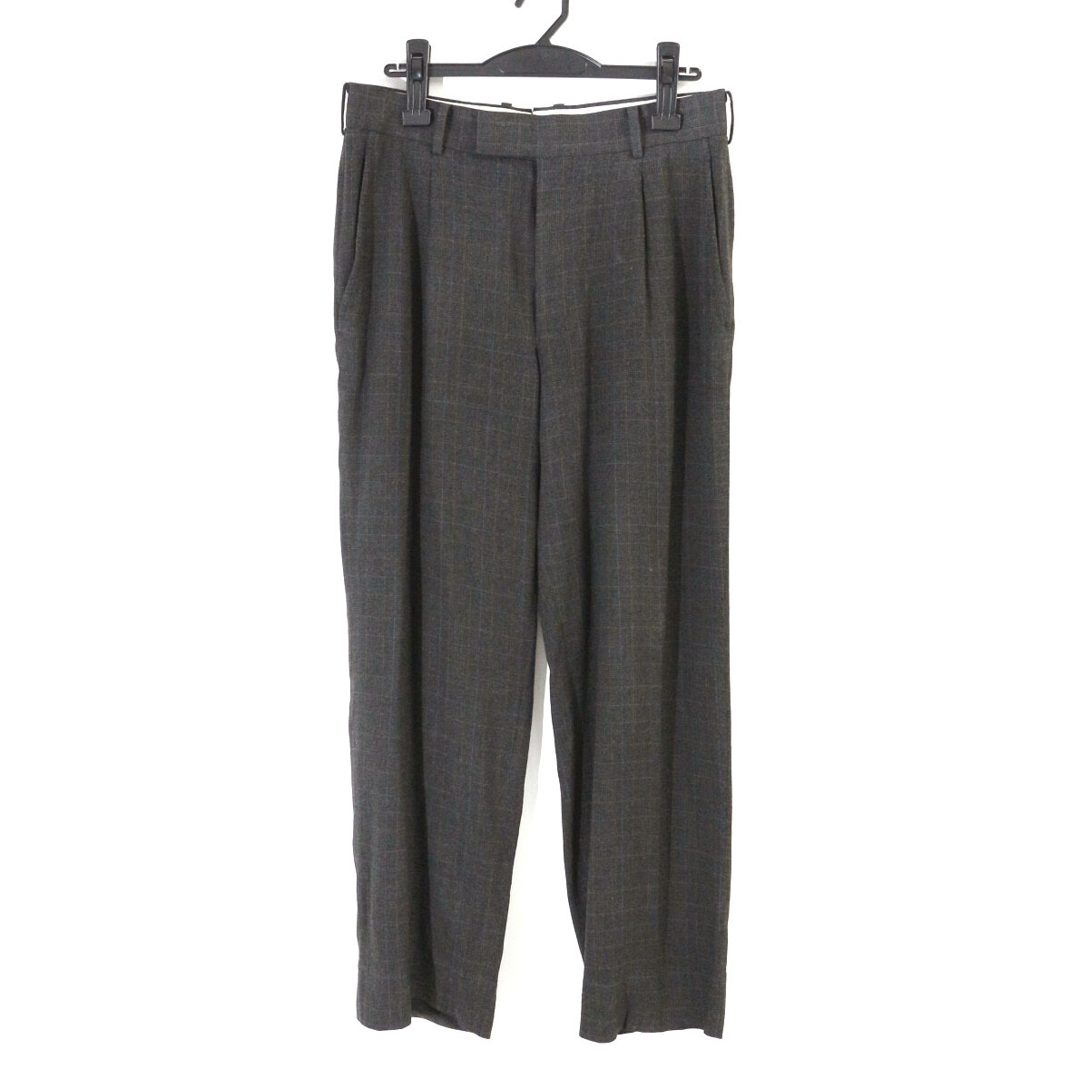 MAATEE＆SONS 定価49,500円 24SS チェックパターンレーヨンスラックスパンツ 1 MT4103-0202B マーティーアンドサンズ