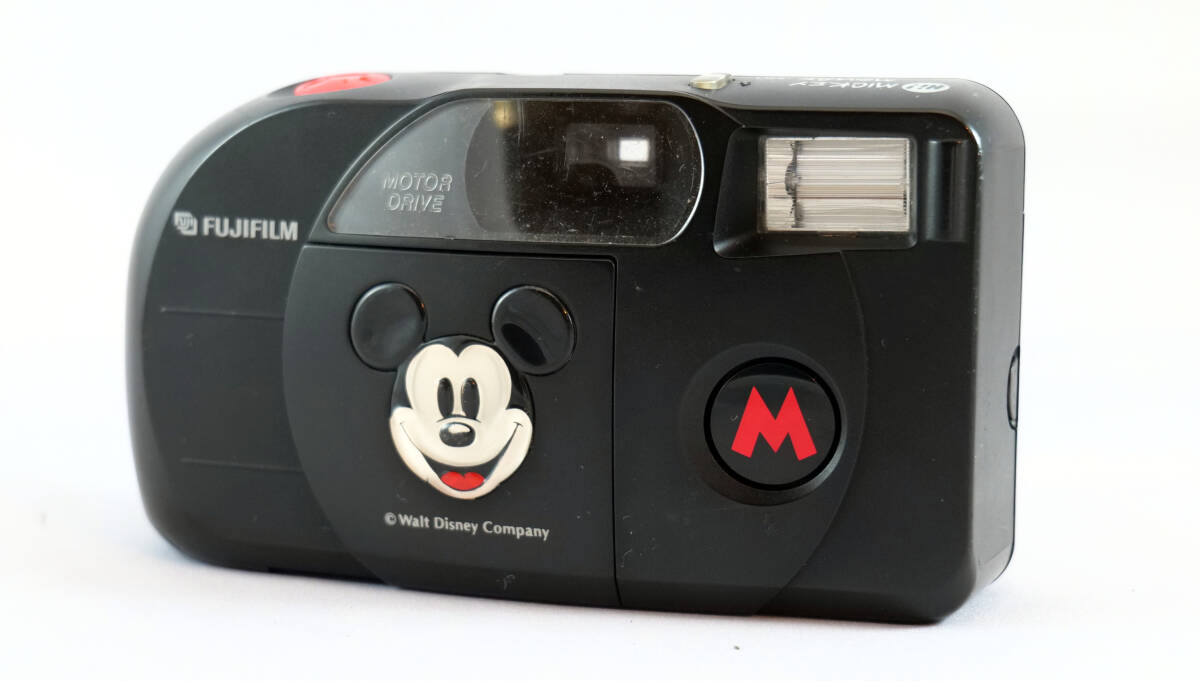 【人気】 FUJIFILM フジフィルム Hi! MiCKEy MOUSE MD フィルムカメラ ミッキーマウスデザイン 【A0024】