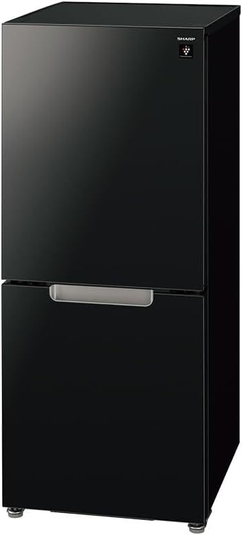 新品☆シャープ 冷蔵庫 152L 両開き(つけかえどっちもドア) ピュアブラック プラズマクラスター ガラスドア　送料無料35