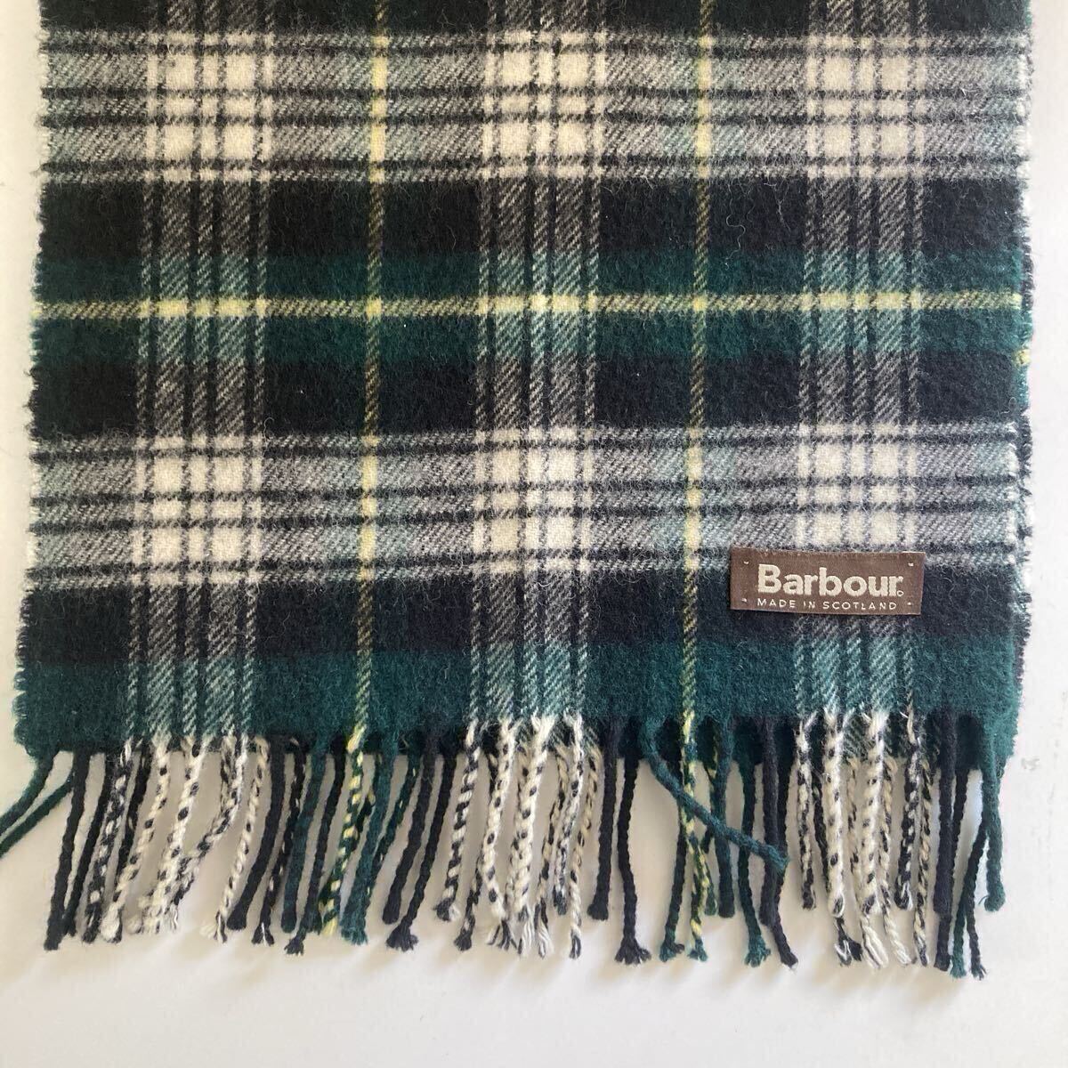 Barbour マフラー グリーンチェック