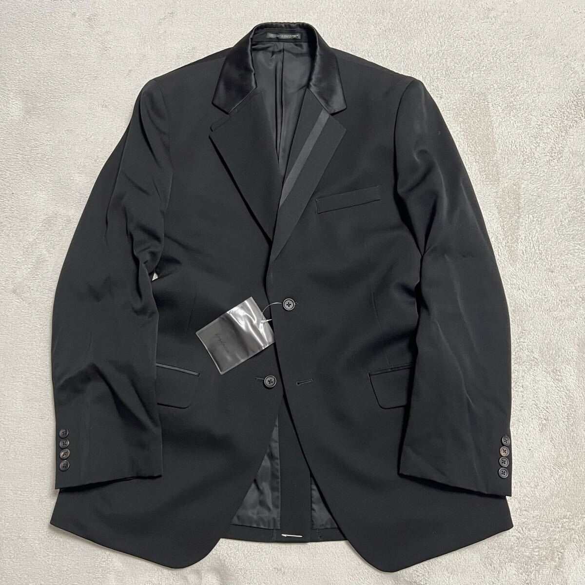 ★新品★2007AW Yohji yamamoto POUR HOMME ヨウジヤマモトプールオム ウール ギャバジン テーラードジャケット ブレザー 黒 メンズ R-8607
