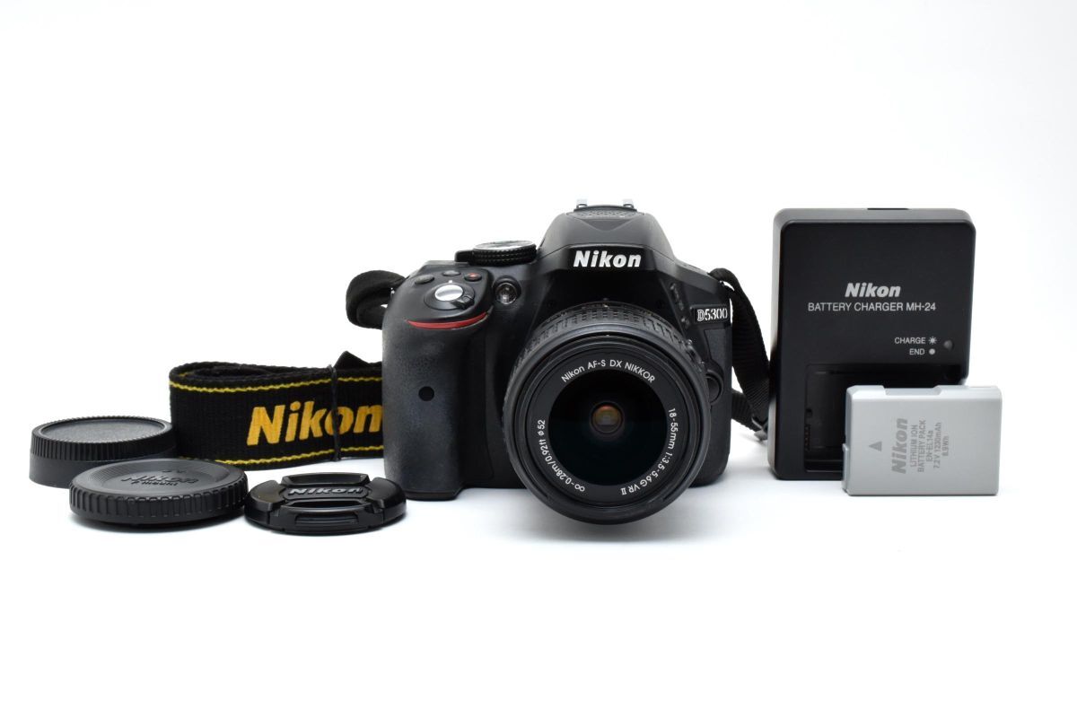 #g183★美品★ ニコン Nikon D5300 B.2329615 AF-S DX NIKKOR 18-55mm F3.5-5.6G VR II