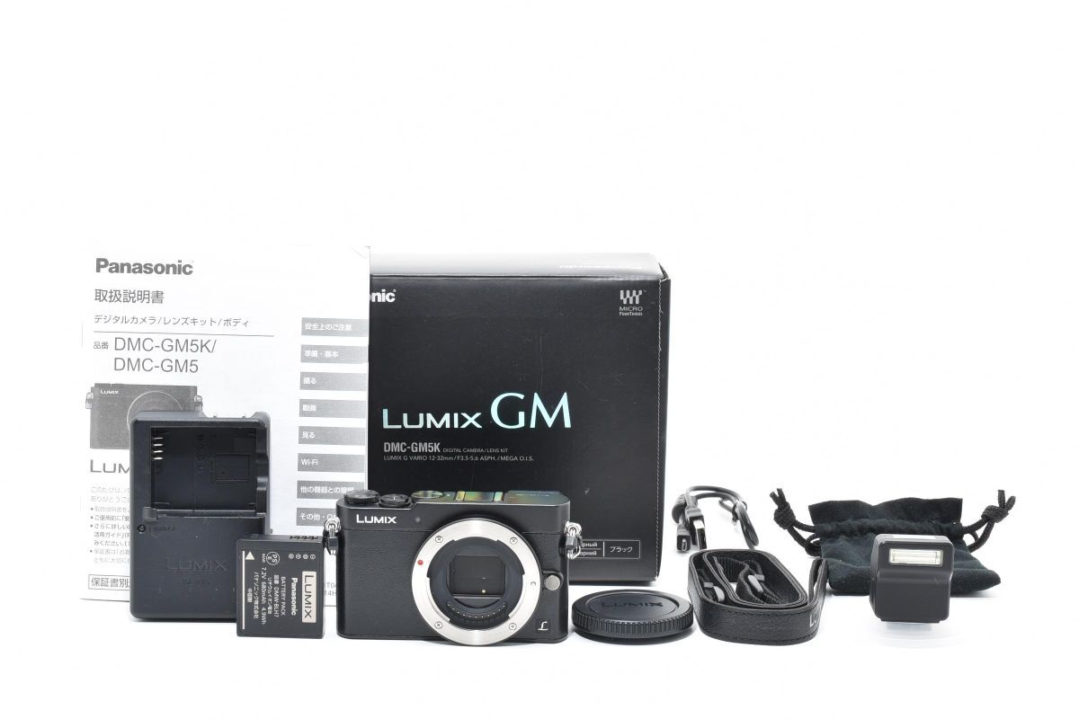 #g258★極上美品★ Panasonic パナソニック LUMIX DMC-GM5-K ボディ ブラック シャッター数5200枚以下