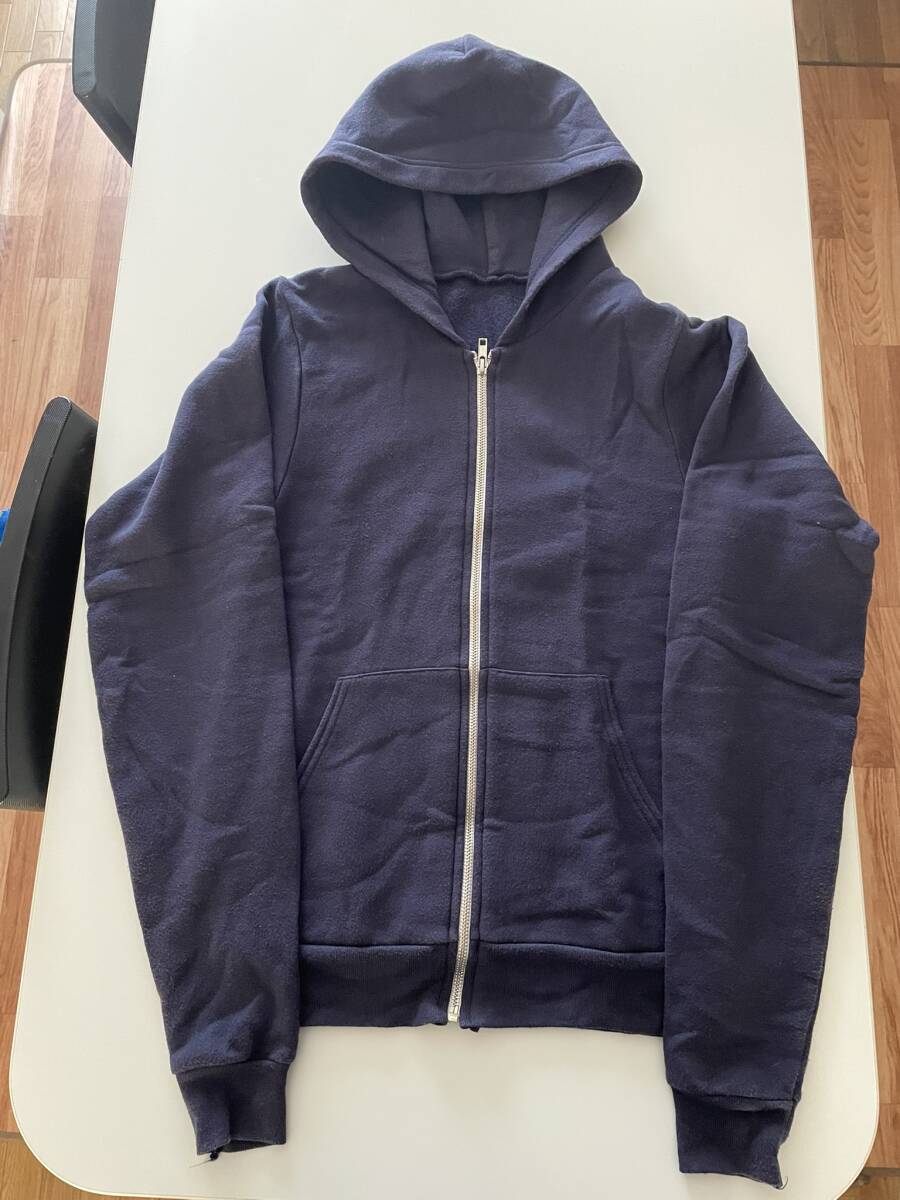 USA製　American Apparel　フルジップパーカー　XSサイズ
