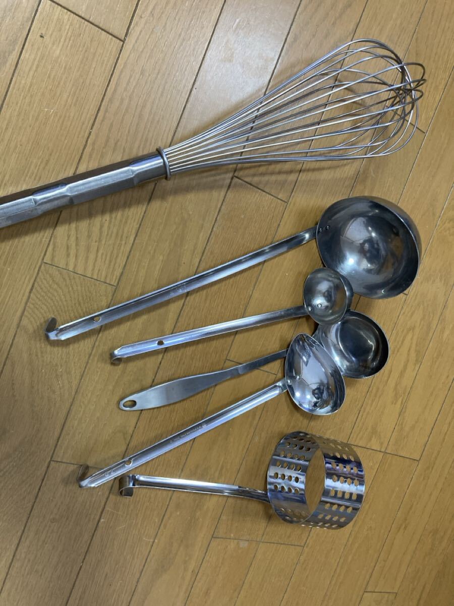 キッチンツール 6点セット 泡立て器大 レードル ステンレス製
