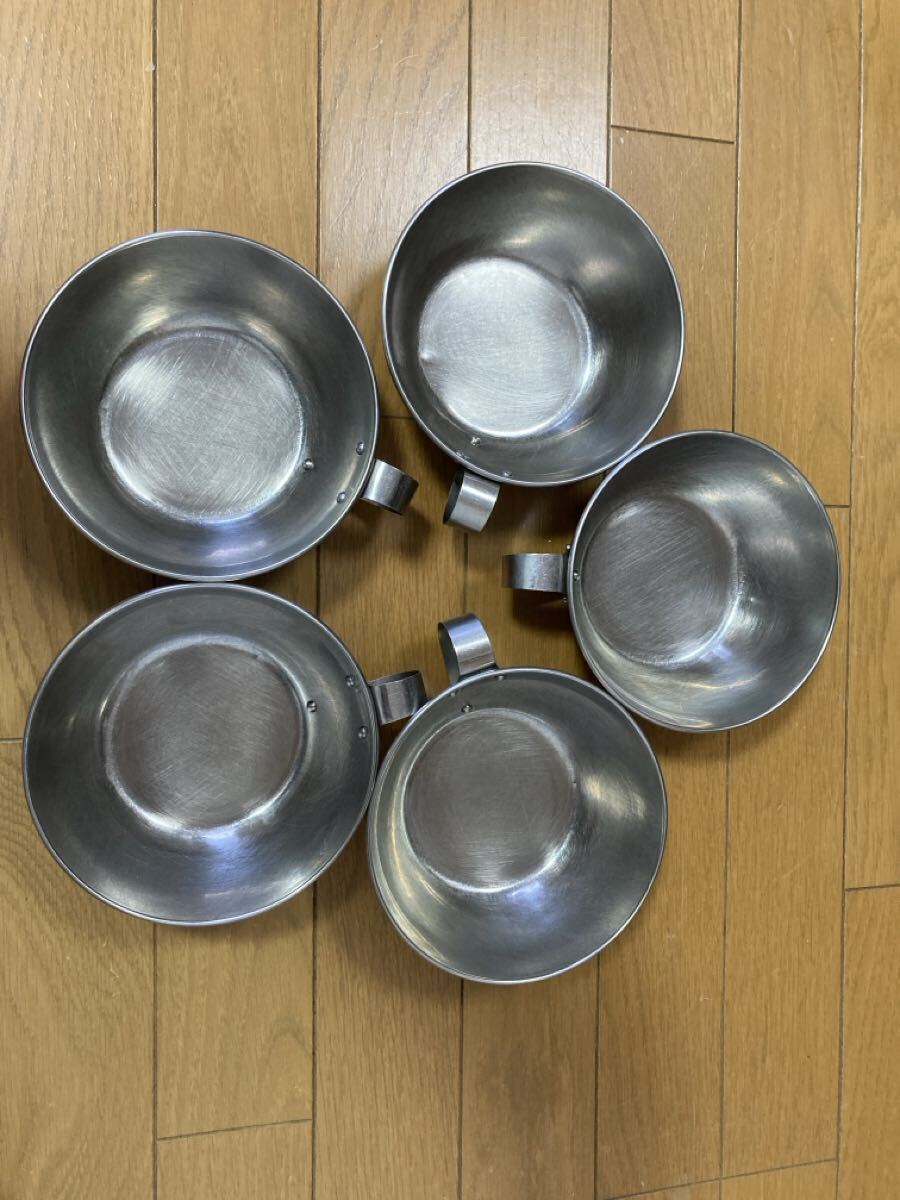 ステンレス製 お好み焼きカップ、ボウル 5個セット 