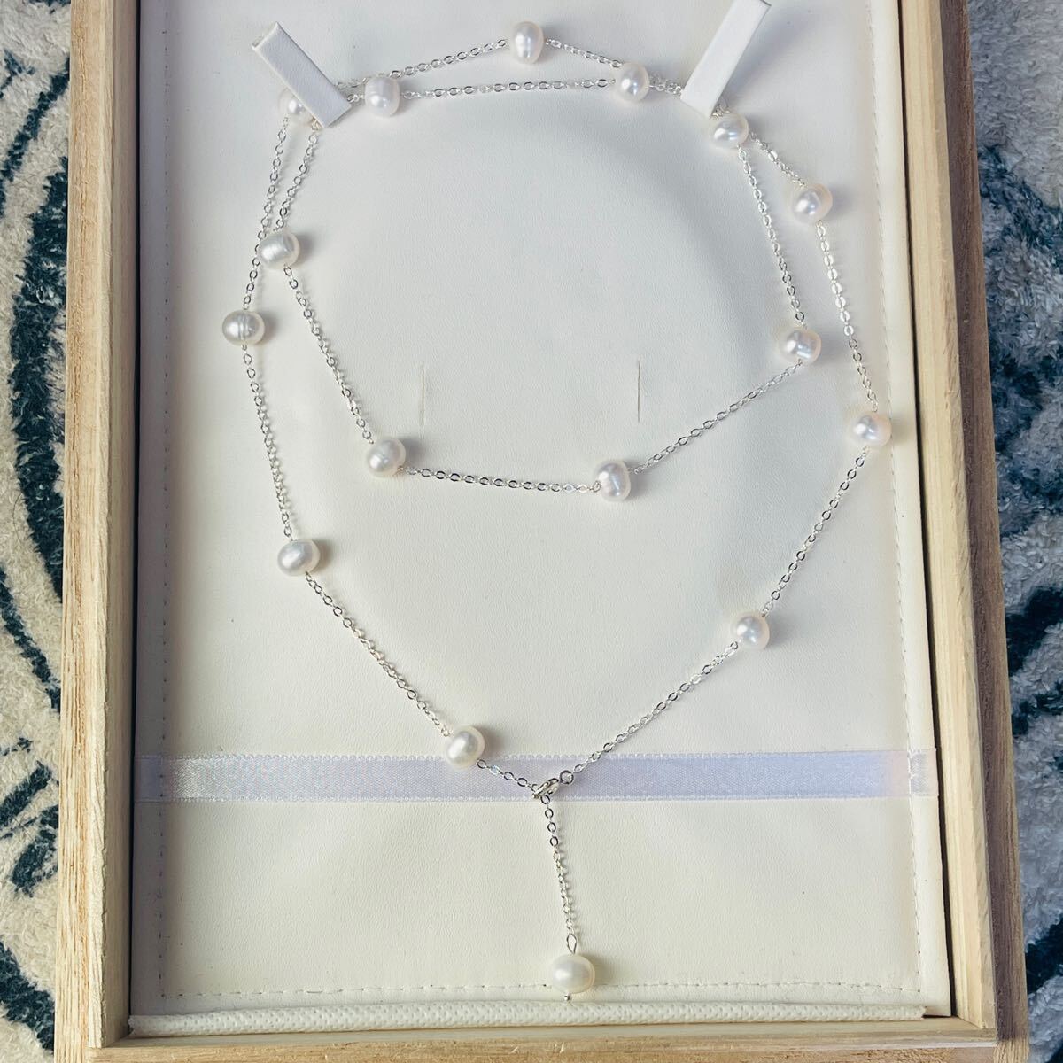 2way 本真珠 ロングネックレス 75cm 8mm バロックパール ジュエリー 真珠 パール アクセサリー