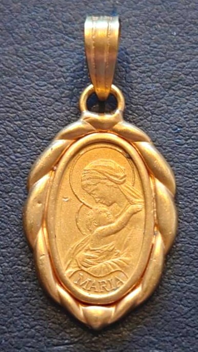 【枠K18 / 本体K24】 K18 18金 K24 24金 ゴールド 金 マリア メダルペンダント 総重量:約2.0g PAMP パンプ 刻印 ペンダントトップ