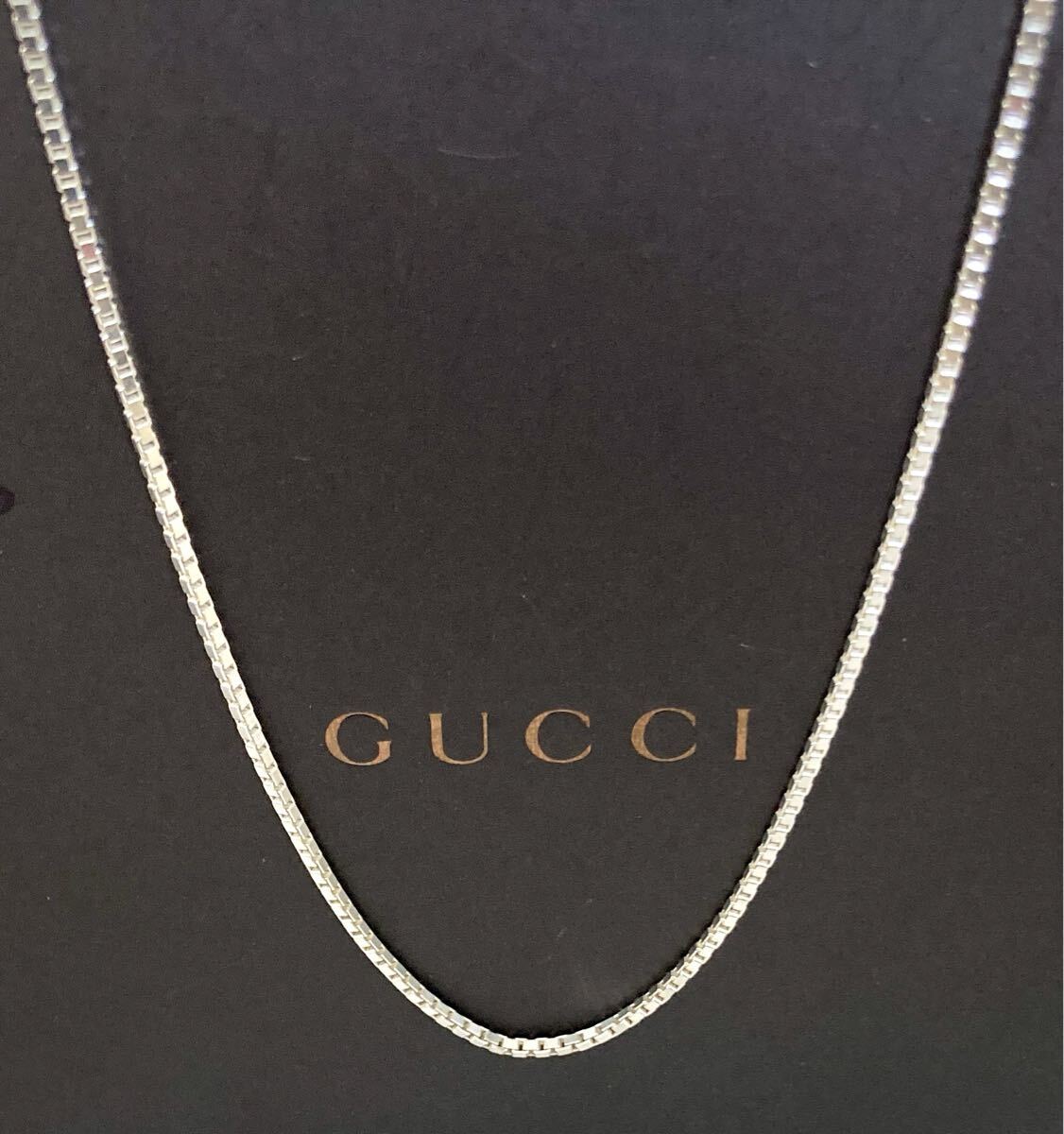 【即決】(B)正規品 GUCCI/グッチ ベネチアンチェーンネックレス シルバー925/スターリングシルバー(65.5-75)ベネチアン