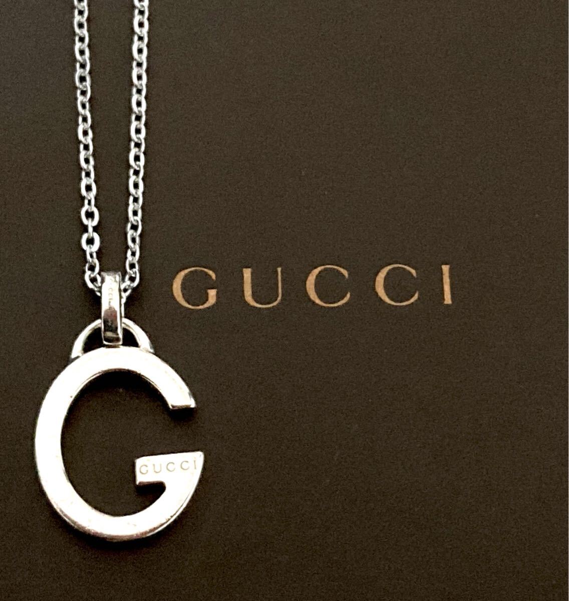 【即決】GUCCI/グッチ Gカット/Gロゴ ネックレス/ペンダント