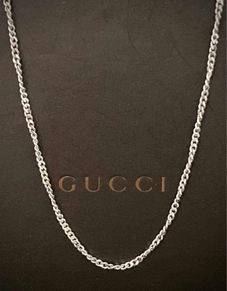 【即決】正規品 訳あり GUCCI/グッチ 喜平/キヘイ チェーン ネックレス シルバー925/スターリングシルバー(42cm)