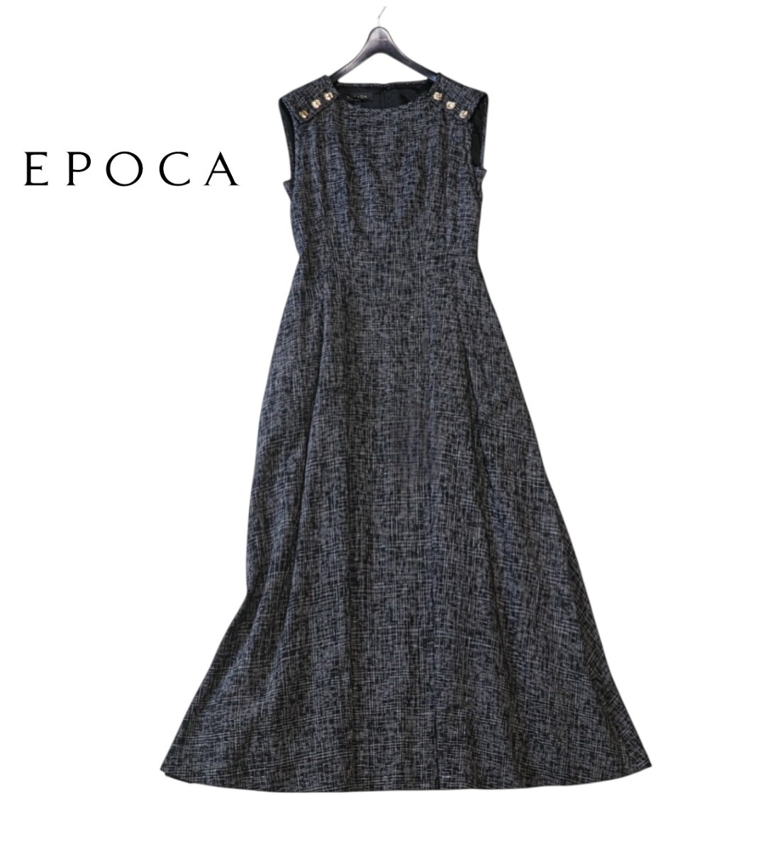 極美品★エスカーダ ESCADA★ ツィード ロングワンピース size34/M相当