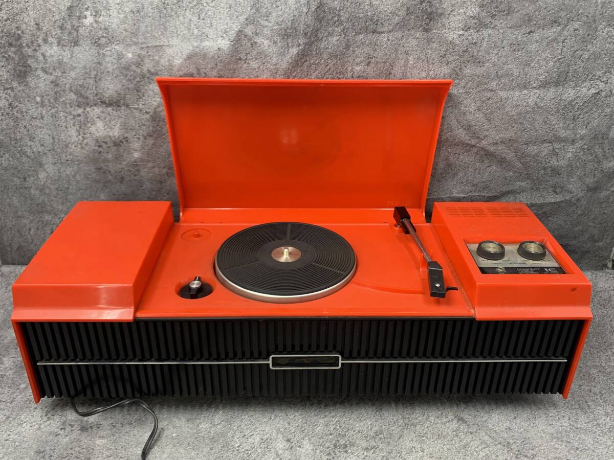 【 昭和レトロ National コンパクトテーブルステレオ SF-458 】レコード プレーヤー ポータブル 音楽