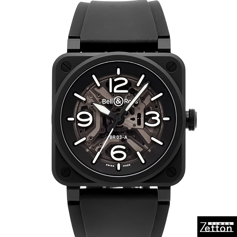 【新品】ベル＆ロス Bell＆Ross BR-03 スケルトン ブラックセラミック BR03A-BL-SKCE/SRB メンズ