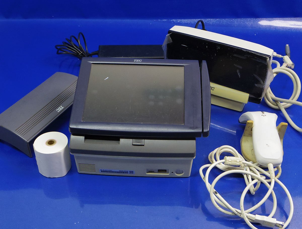 東芝テック TEC POSターミナル AP-70-A12-0101 客面表示機 LIUST-700-RCF-U2 タッチスキャナー HS-560-UB テック レジ 店舗 K012909