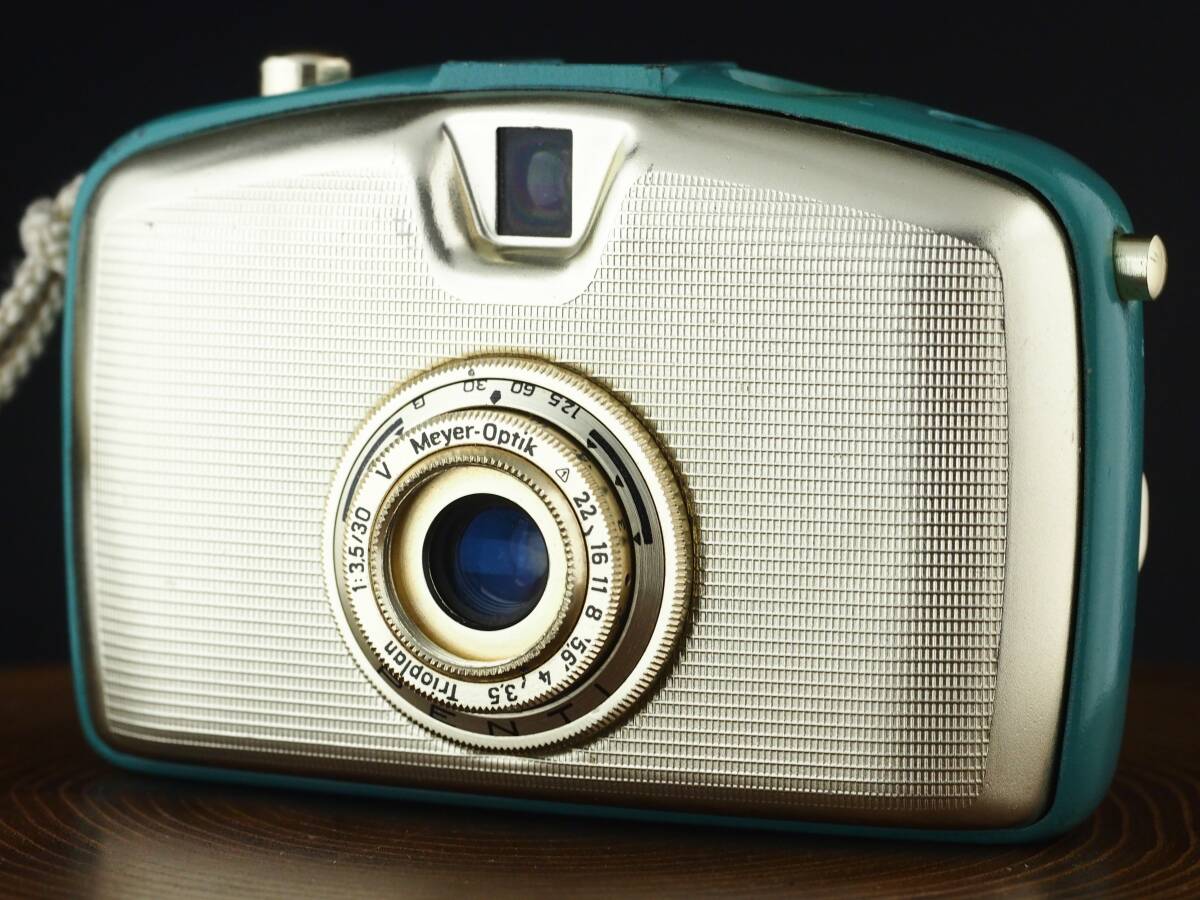 【完動】WELTA PENTI ハーフ判カメラ MEYER OPTIK TRIOPLAN 3.5/30 ターコイズブルー