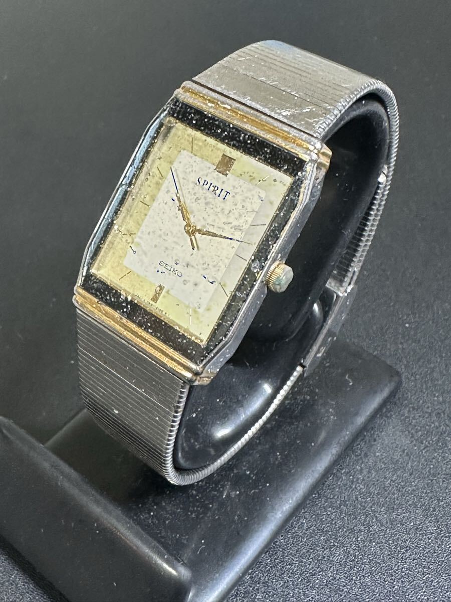 SEIKO セイコー SPIRIT スピリット 7N01-5070 スクエア 3針 メンズ、レディース用 腕時計 クォーツ 動作未確認