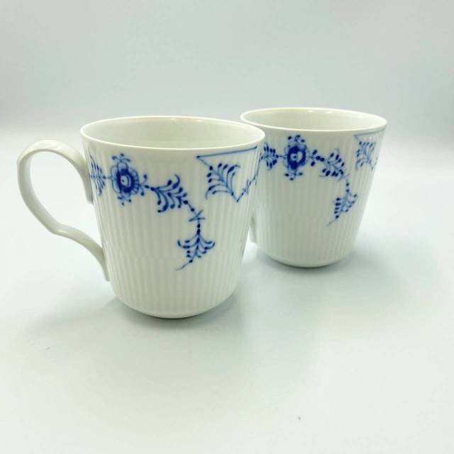 【2客セット】Royal Copenhagen ロイヤルコペンハーゲン ブルーフルーテッド マグカップ 食器 ブランド キッチン用品 テーブルウエア
