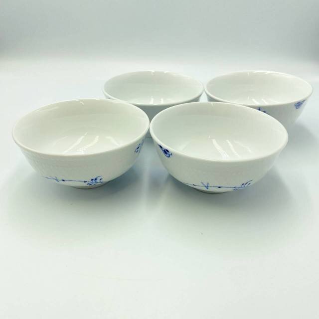 【4個セット】Royal Copenhagen ロイヤルコペンハーゲン ブルーパルメッテ ライスボウル ブランド 食器 茶碗 キッチン用品 テーブルウエア