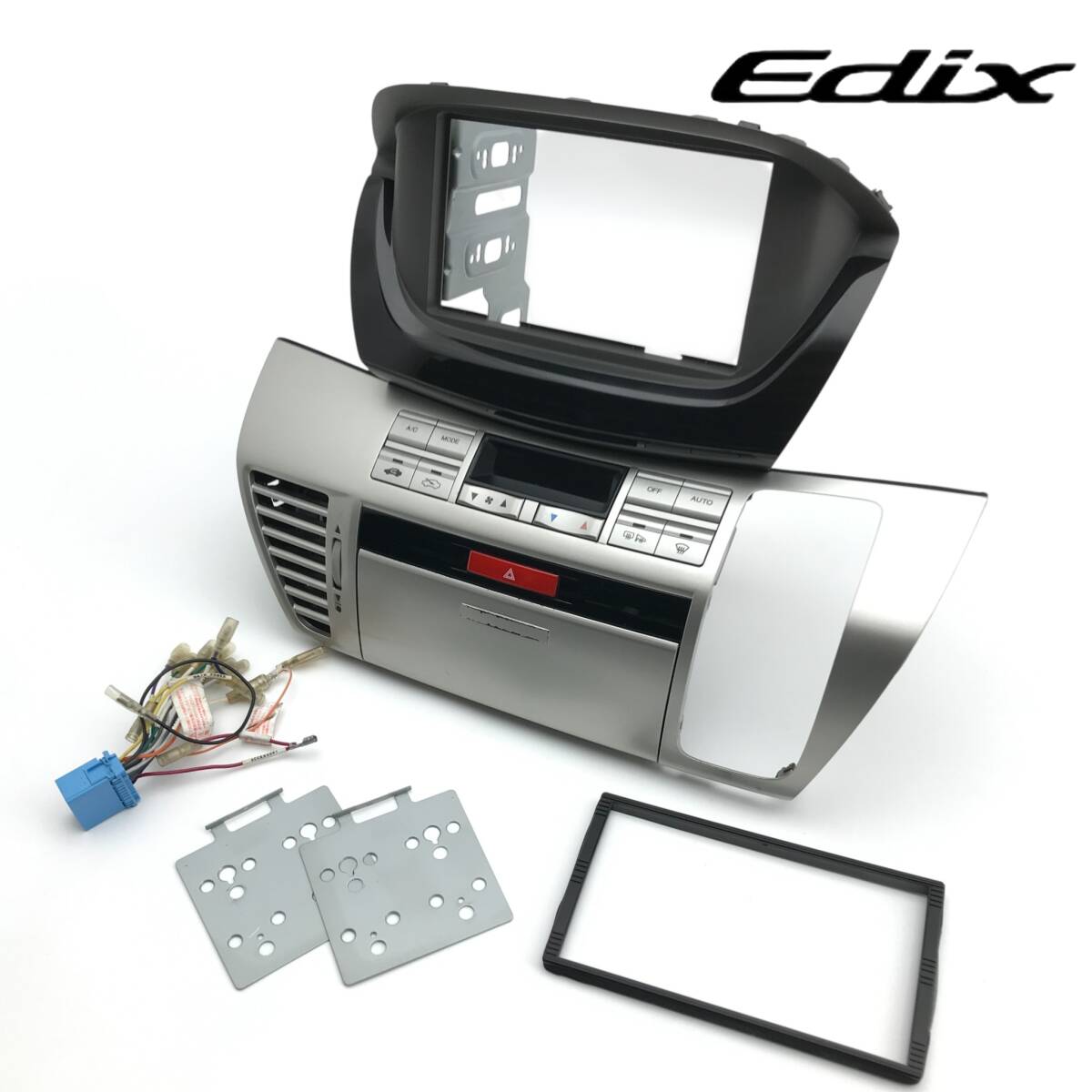 ◆エディックス BE1 BE2 BE3 BE4 純正 2DIN ナビ オーディオ センターパネル エアコン操作パネル ブラケット 社外配線付 即決◆