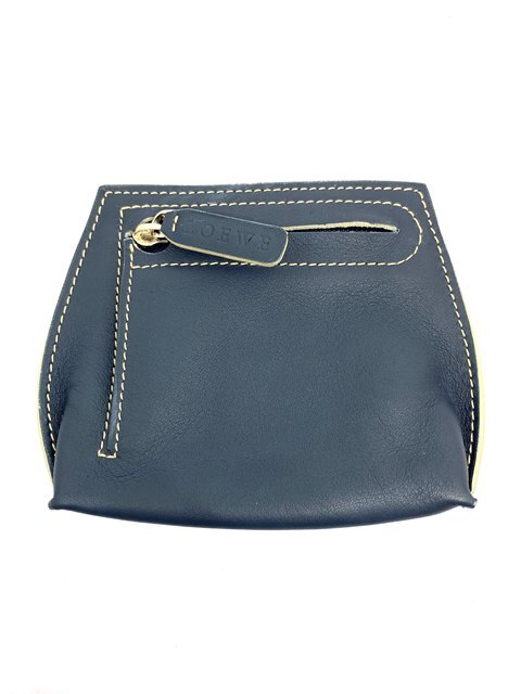 【即決】 LOEWE ロエベ コインケース 小銭入れ 本革 レザー ネイビー ブルー 青 小物 財布 