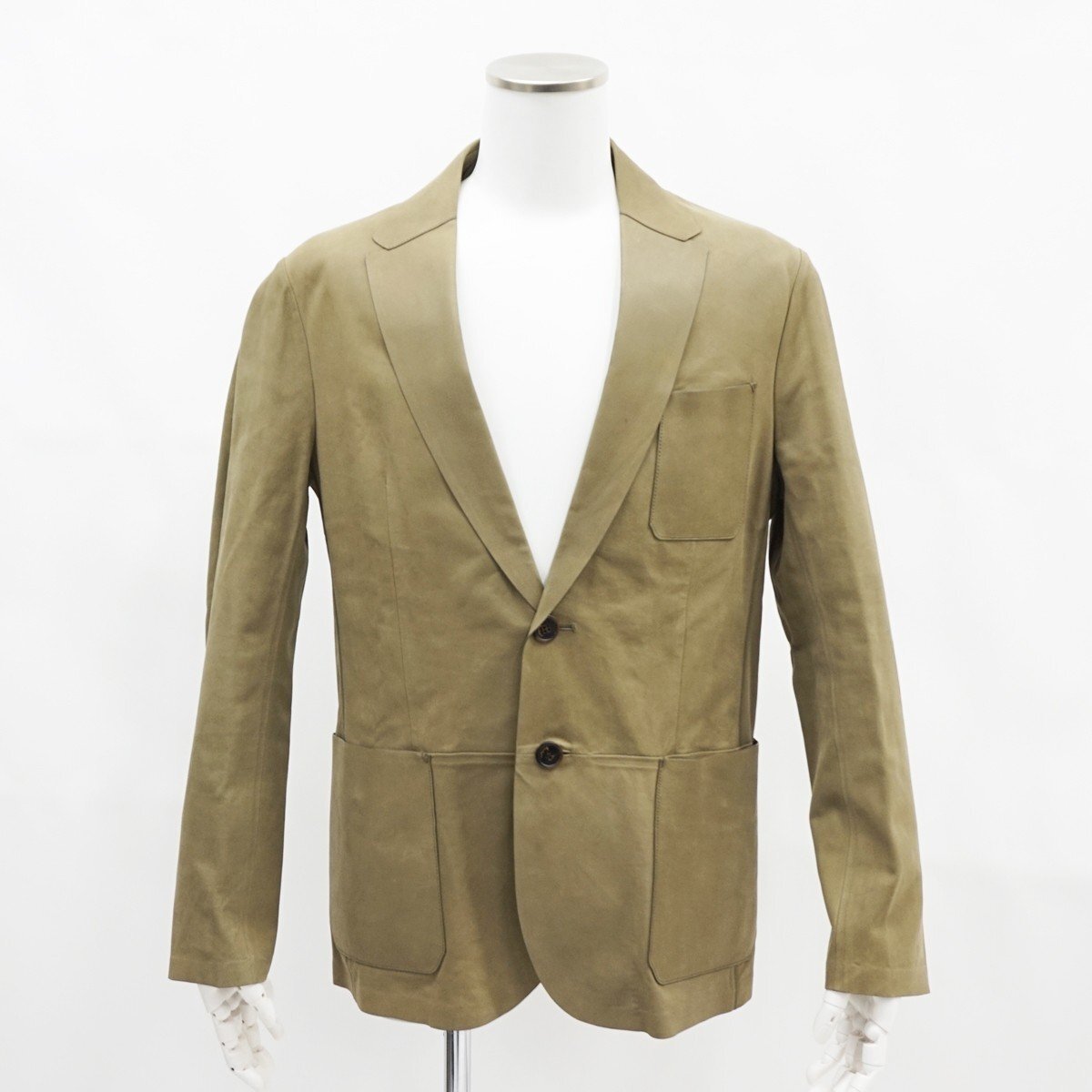 ◇【Berluti ベルルッティ】レザー テーラードジャケット R11LJU13 50