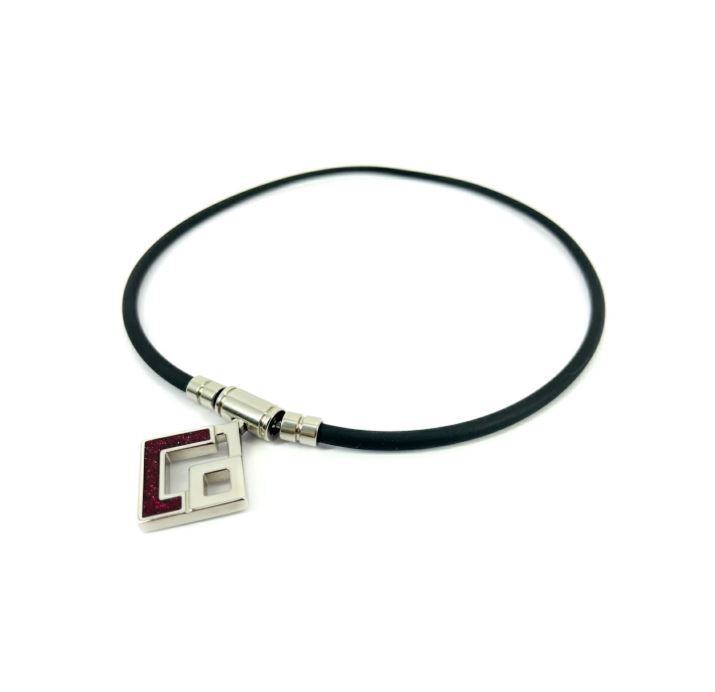 ■【中古品】コラントッテ TAO ネックレス AURA【シルバー×レッドラメ】　L 47cm 磁気ネックレス TAO ネックレス アウラ K12033