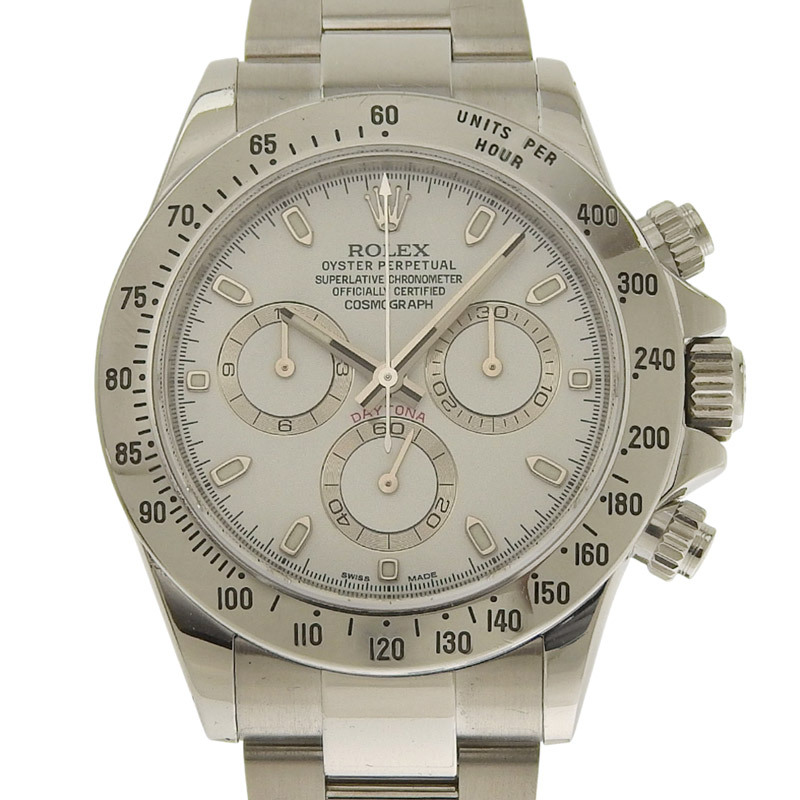 ロレックス ROLEX デイトナ メンズ 自動巻き 腕時計 SS ホワイト文字盤 116520 中古 新入荷 RO0302