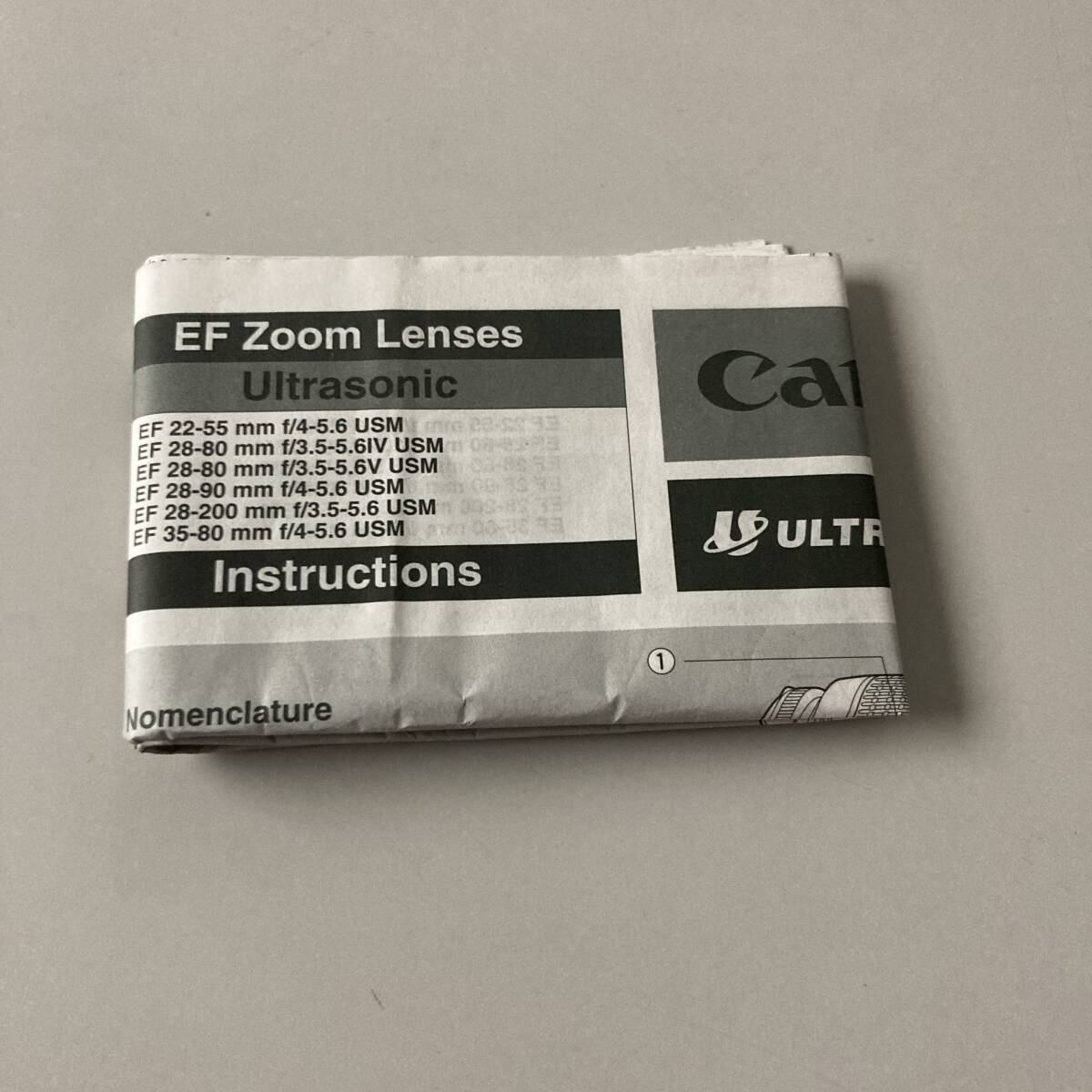 ★ キヤノン EF ZOOM レンズ ウルトラソニック 使用説明書 中古品 F2402