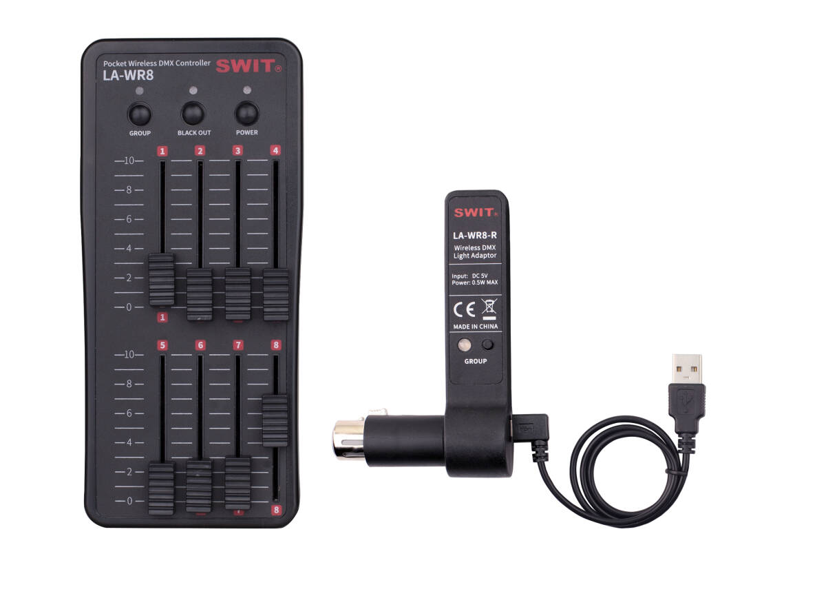 ★SWIT★LA-WR8-KIT★標準DMX512ライトを制御★ポケットワイヤレスDMXコントローラーセット★