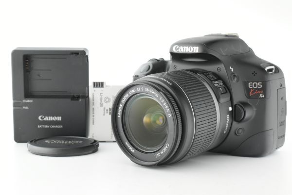 シャッターカウント 51666回 Canon EOS Kiss X4 EF-S 18-55mm IS Lens キヤノン デジタル一眼レフカメラ 本体 レンズ (EF-TN-JP1791)