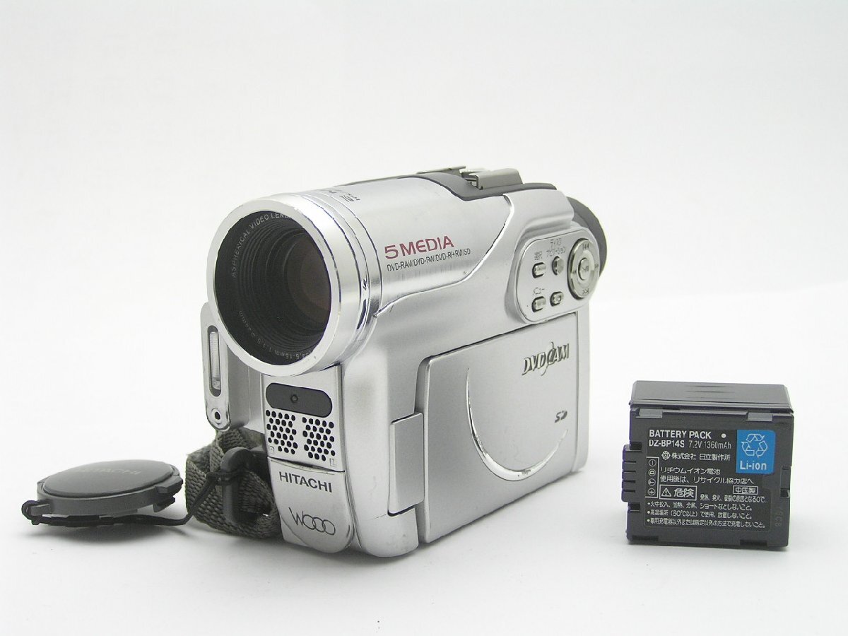 1円★ハローカメラ★8386　日立 HITACHI WOOO DVDビデオカメラ DZ-GX3200 No.60318261 バッテリー付 充電器無 動作確認.現状