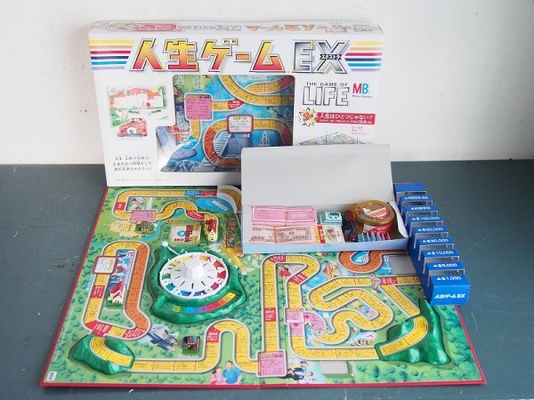 人生ゲームEX　エクストラ　TAKARA　タカラトミー　バンゲーム　ボードゲーム　玩具　昭和レトロ　Y24