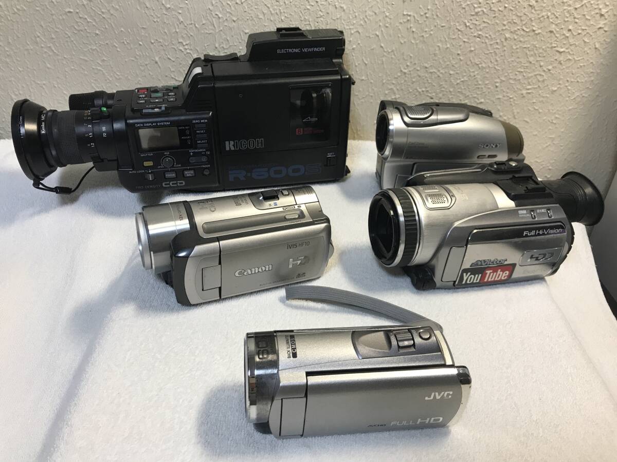 CANON SONY キヤノン ソニー Victor デジタルビデオカメラ まとめて 5台セット 動作未確認 ジャンク