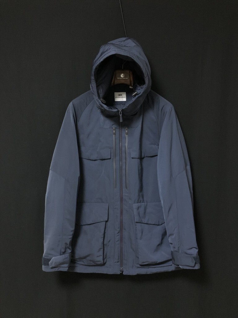 ◆UNIQLO×White Mountaineering ハイブリッドダウンオーバーサイズパーカ メンズ XL ネイビー