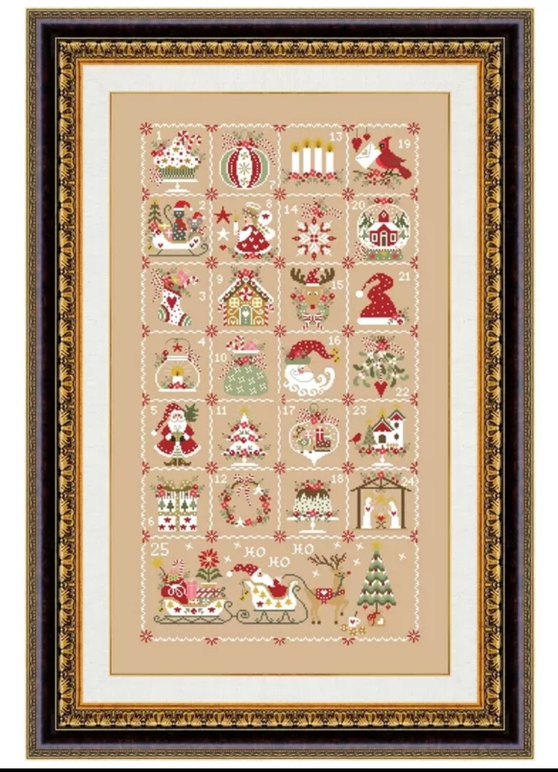 クロスステッチキット christmas calendar クリスマスカレンダー 18CT 34×61cm 刺繍