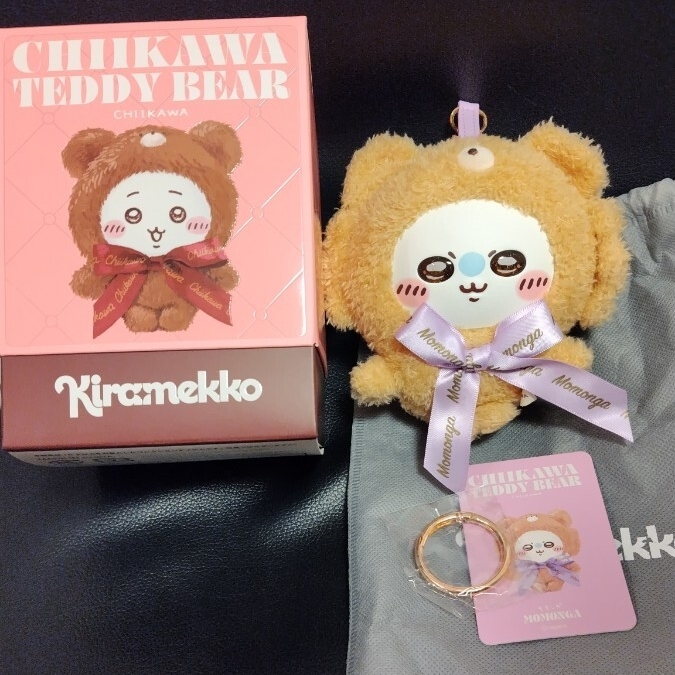 ちいかわ　サンリオ　kiramekko　Teddy Bear　テディベア　きらめっこ　キラメッコ　ぬいぐるみ　マスコット　モモンガ　うさぎ　ハチワレ