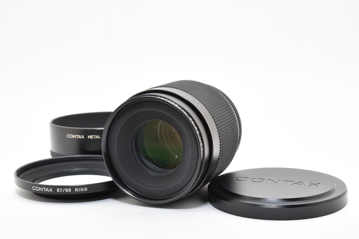 ◇◆ 極上完動品 コンタックス Contax Carl Zeiss Makro Planar 100mm f2.8 AEJ 一眼レフ マクロ レンズ フード付 動作確認済 3350 ◆◇